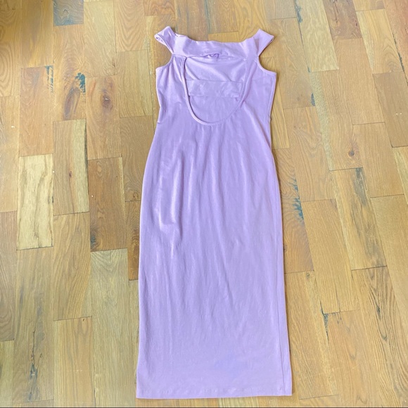 ASOS Bodycon Lilac Purple open Back Dress Size 8 - Picture 3 of 13